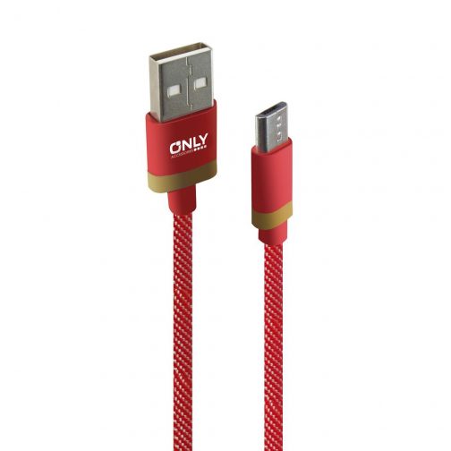 CABLE USB MOD 51 - JEAN ONLY - V8 - ROJO - Imagen 2