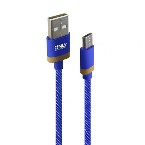 CABLE USB MOD 51 - JEAN ONLY - V8 - AZUL - Imagen 2