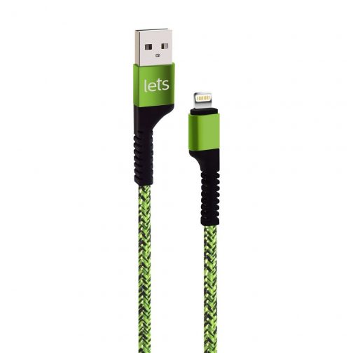 CABLE USB MOD 30 - TEXTIL - IP - VERDE - Imagen 2