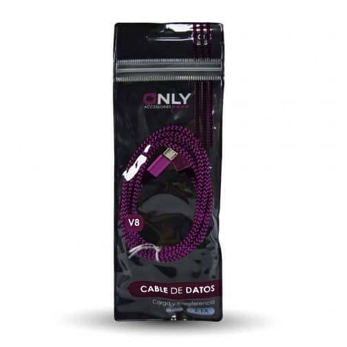 CABLE USB MOD23 - CORDON ECO - V8 - ROSA