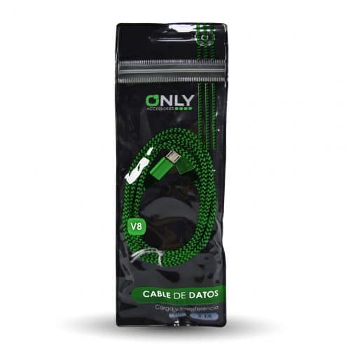 CABLE USB MOD23 - CORDON ECO - V8 - VERDE