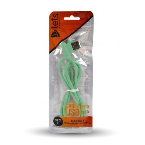 CABLE USB MOD21 - ELE - TIPO C - VERDE