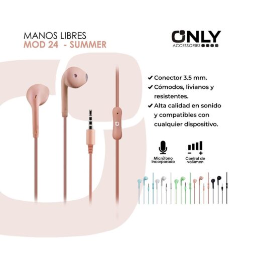 MANOS LIBRES MOD24 SUMMER - ROSA - Imagen 3