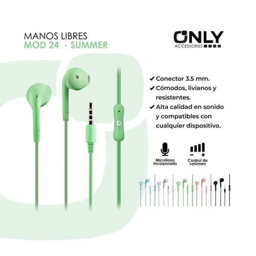 MANOS LIBRES MOD24 SUMMER - VERDE - Imagen 3