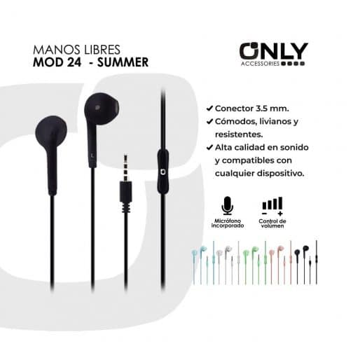 MANOS LIBRES MOD24 SUMMER - NEGRO - Imagen 3