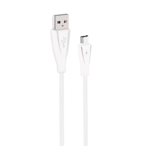 CABLE USB MOD22 - ECO LISO - V8 - BLANCO - Imagen 2