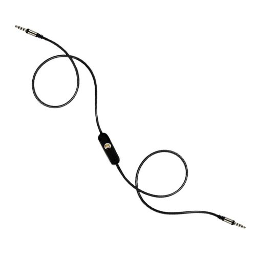 CABLE AUX 3,5 MOD10 - CON MIC - NEGRO - Imagen 2