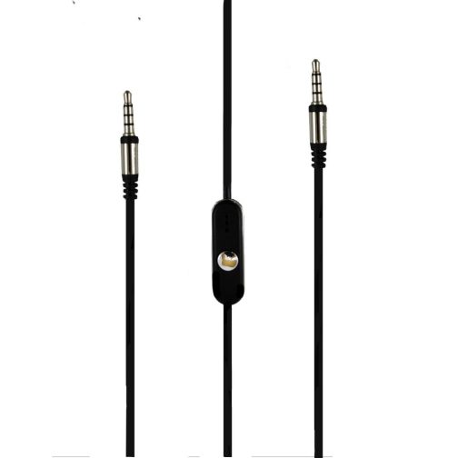 CABLE AUX 3,5 MOD10 - CON MIC - NEGRO - Imagen 3