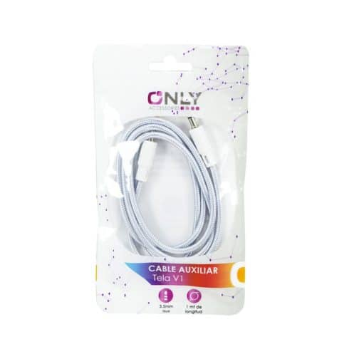 CABLE AUX 3,5 MOD05 - 1 METRO - BLANCO