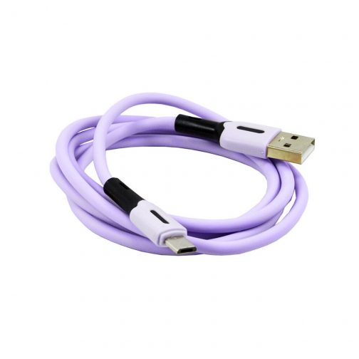 CABLE USB MOD 66 - GUMMY - V8 - LILA - Imagen 2