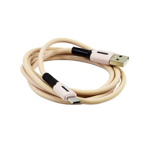 CABLE USB MOD 66 - GUMMY - V8 - ROSA - Imagen 2