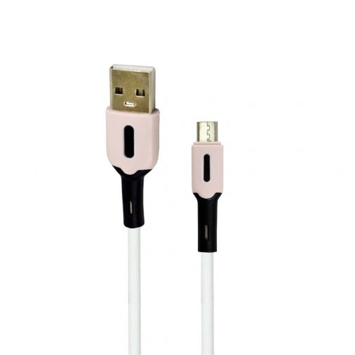 CABLE USB MOD 66 - GUMMY - V8 - ROSA - Imagen 3