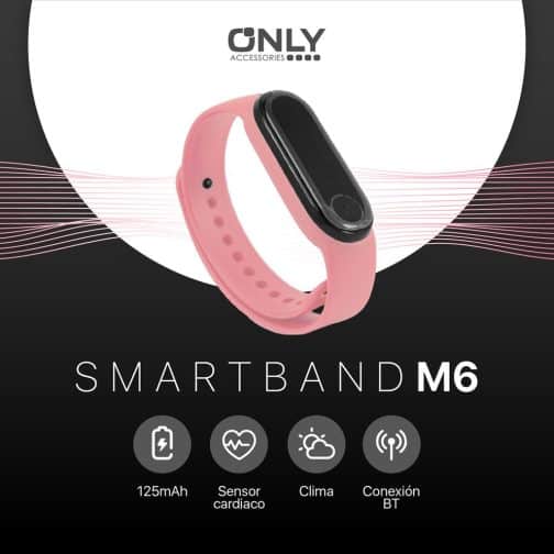 SMART BAND MOD M6 ONLY - ROSA - Imagen 4