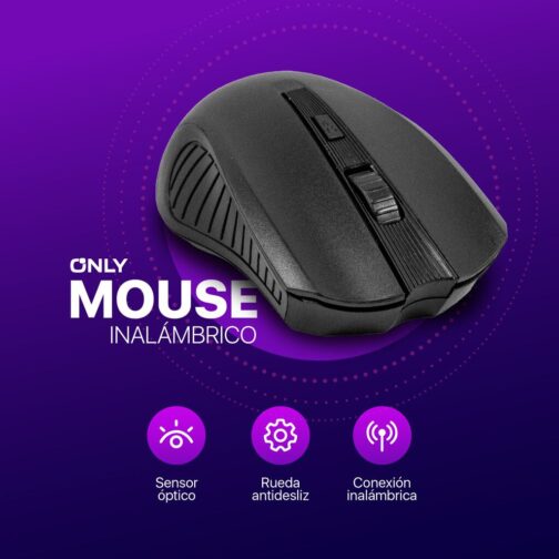 MOUSE WIRELESS MOD QX-X1 - NEGRO - Imagen 4