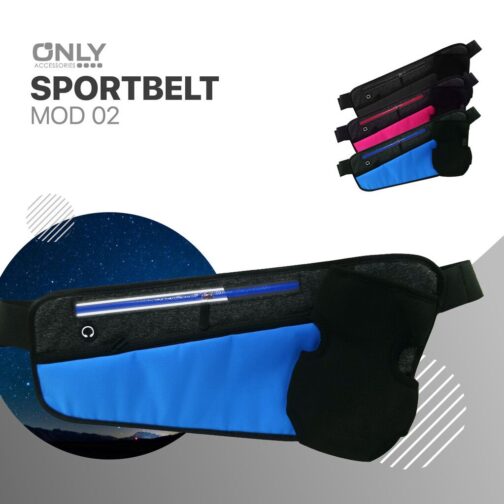 SPORTBELT  MOD 02 - CINTO + PORTABOTELLA - AZUL - Imagen 3