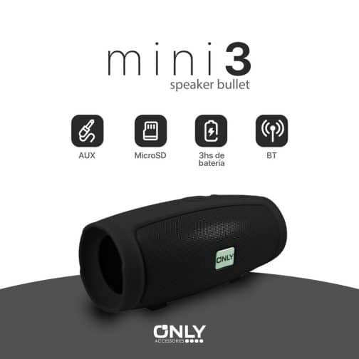 PARLANTE SMALL MOD MINI3 - NEGRO - Imagen 4