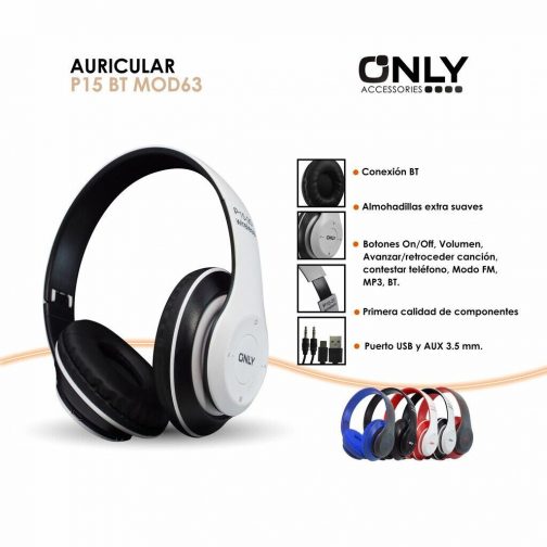 AURICULAR P15 BT MOD63-22 - GRIS - Imagen 4