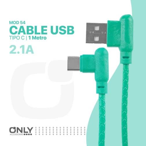 CABLE USB MOD 54 - ELE ONLY - TIPO C - VERDE - Imagen 4