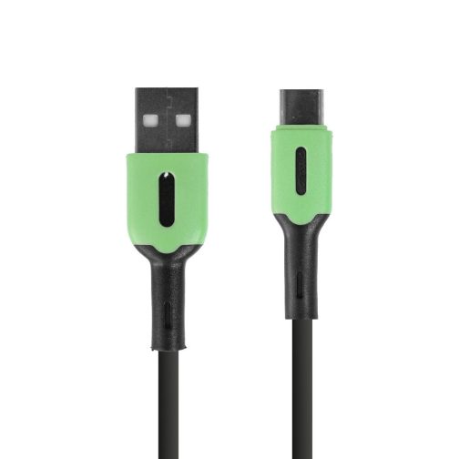 CABLE USB MOD 67 - GUMMY - TIPO C - VERDE - Imagen 2