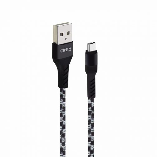 CABLE USB MOD 45 -V8 - NEGRO 2.4 AMP