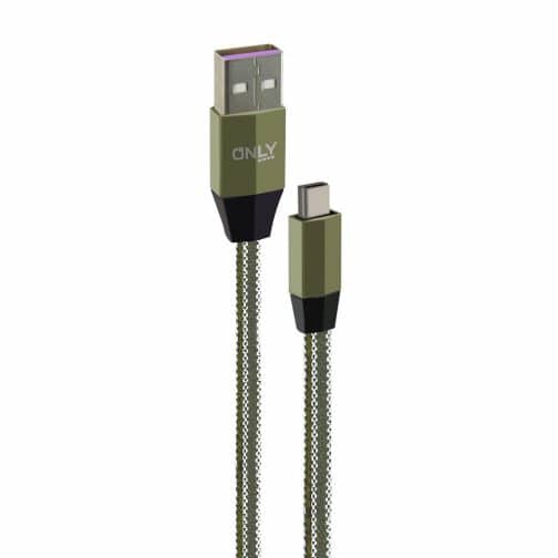 CABLE USB MOD 34 - RAYAS - TIPO C - 3.1 Amp MARRON - Imagen 2