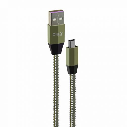 CABLE USB MOD 32 - RAYAS - V8 - MARRON - Imagen 2