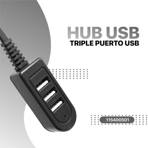 HUB USB 3 PUERTOS - MOD05 - NEGRO - Imagen 4