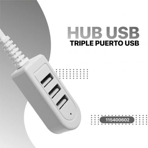 HUB USB 3 PUERTOS - MOD05 - BLANCO - Imagen 4