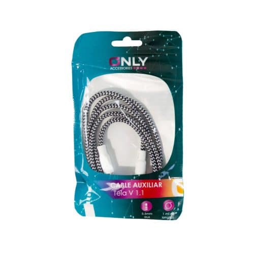 CABLE AUX 3,5 MOD129 - TELADO - BLANCO