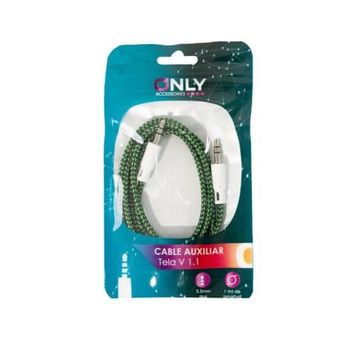 CABLE AUX 3,5 MOD129 - TELADO - VERDE