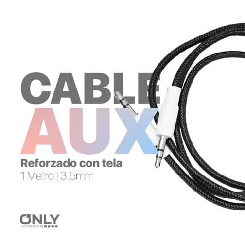 CABLE AUX 3,5 MOD129 - TELADO - NEGRO - Imagen 4