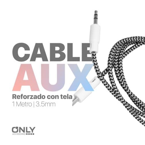 CABLE AUX 3,5 MOD129 - TELADO - BLANCO - Imagen 4