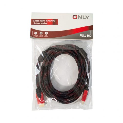 CABLE HDMI MALLADO 3M - OD:7.8MM, 1.4V