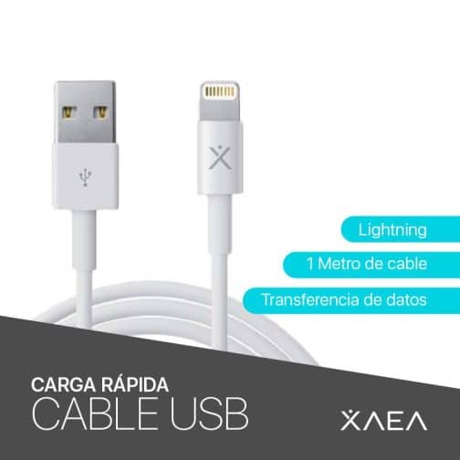 CABLE USB MOD 75 QUALY 4.4 AMP - XAEA - LIGHTNING - 1 MTS - Imagen 4