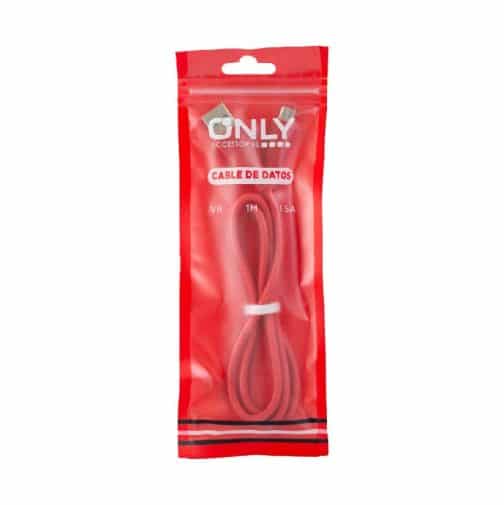 CABLE USB MOD22 - ECO LISO - V8 - ROJO