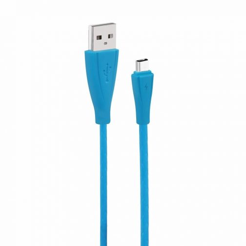 CABLE USB MOD22 - ECO LISO - V8 - AZUL - Imagen 2