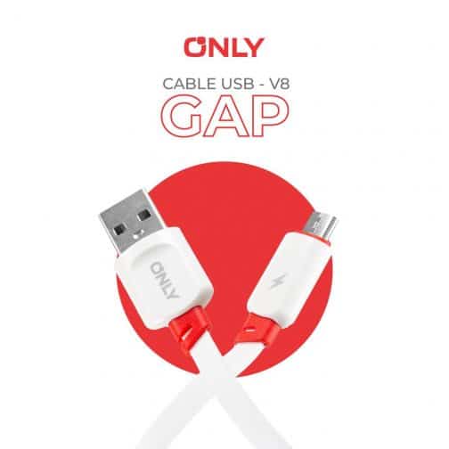 CABLE USB MOD91 GAP - ONLY - V8 - 4 A - ROJO - Imagen 4