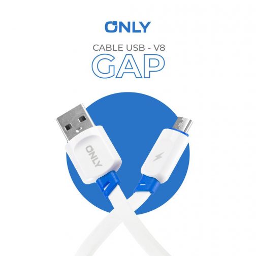 CABLE USB MOD91 GAP - ONLY - V8 - 4 A - AZUL - Imagen 4