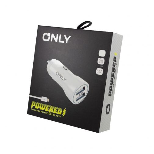 CARGADOR 12V POTENCIADO MOD 35 - ONLY - POWERED - V8 - BLANCO