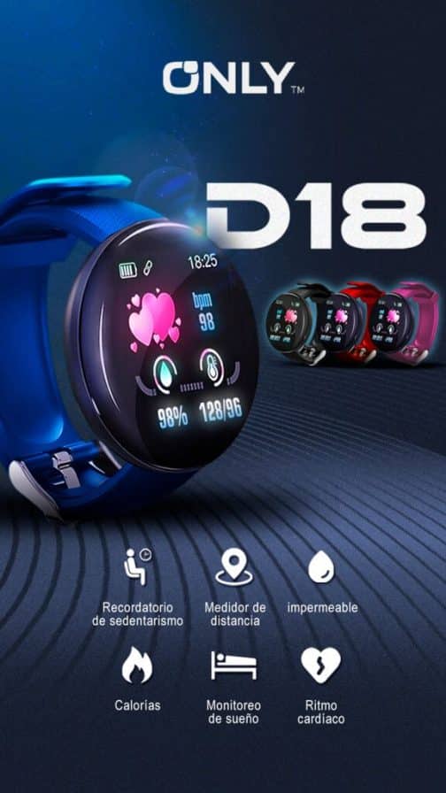 SMART WATCH MODS-D18S - ST - ROJO - Imagen 3