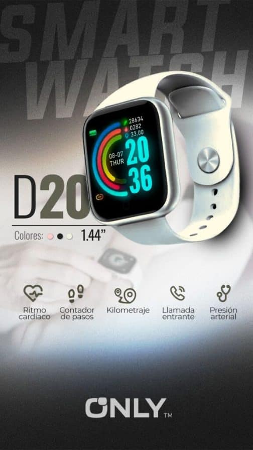 SMART WATCH MODS-006 D20 - ST - BLANCO - Imagen 4