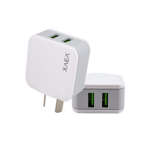 CARGADOR 220V MODX-002 - 3,1A - 2USB + CABLE LIGHTNING - XAEA - BLANCO - Imagen 2