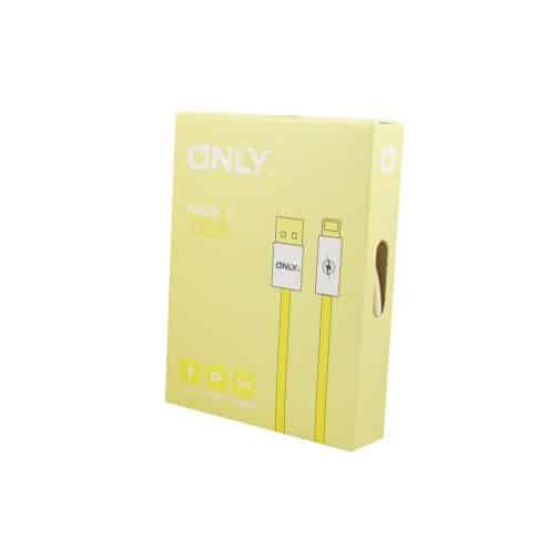 CABLE USB MOD 117 - MACARON - ONLY - LIGHTNING - AMARILLO