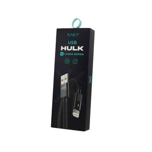 CABLE USB MODX-090 HULK LIGHTNING - XAEA - NEGRO