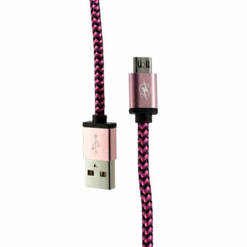 CABLE USB MOD23 - CORDON ECO - V8 - ROSA - Imagen 2