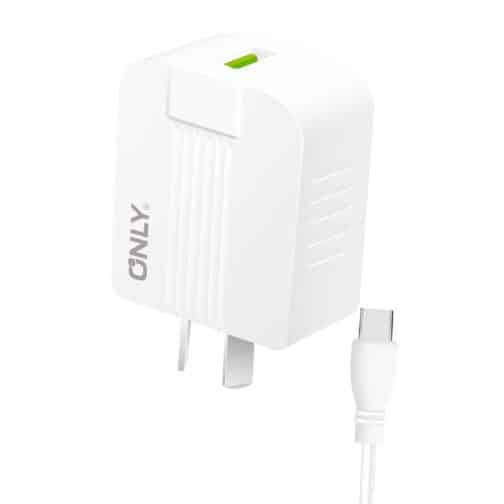 CARGADOR 220V MODO-006 - 1USB + TIPO C - ONLY - BLANCO