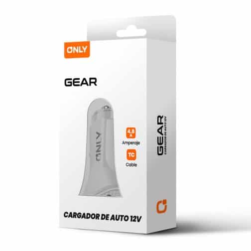 CARGADOR 12V GEAR MODS-502 - 1 USB + 1 TC - STOCK - BLANCO - Imagen 2